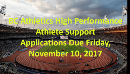Last Day To Apply! BC Athletics Athlete Assistance Program
